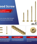 Beefy Heavy Duty Structural Wood Deck Screws Number Fourteen By Two Inches With Knockout Rust Resistant Epoxy Finish And Flat Head Star Drive For Built Tough Outdoor Decking Forty Piece Bundle displayed on a blue background.