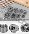 Boss Level 32 Piece T Shape Weld Nuts M6 M8 M10 M12 Premium Carbon Steel Tab Base Locknuts arranged on a surface.