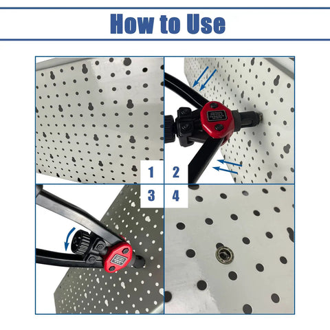 Using the 500 Piece Pro Grade Rivet Nut Kit With SAE UNC Assortment 6-32 To 1/2-13 Zinc Plated Carbon Steel for installation