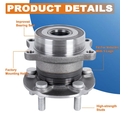 Rear Wheel Hub Bearing Assembly Two Pack Drop In Bolt On Fits 2009 2013 Subaru Forester 2010 2014 Outback 2013 2016 BRZ 2010