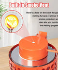 1800W Electric Gold Melting Furnace With Graphite Crucible Reaches 1100 Degrees Celsius In Minutes Built For Melting Gold Silver Copper And Aluminum Up To 1kg Fast Heating And Precise PID Control Your Go To Jewelry And Metal Casting Tool with built-in smoke vent.