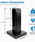 4 Pack Matte Black Glass Pool Fence Spigots SS2205 Marine Grade for Decks and Balconies with dimensions and features