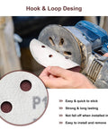 User installing 5 Inch Sanding Discs Kit, 50 Piece Multi Grit Sandpaper Set 80 to 800 Grit for Random Orbital and Palm Sander