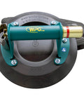 9-Inch Metal Handle Suction Cup Lifter for Flat Surfaces displayed, metal handle visible, pro grade tool, green color