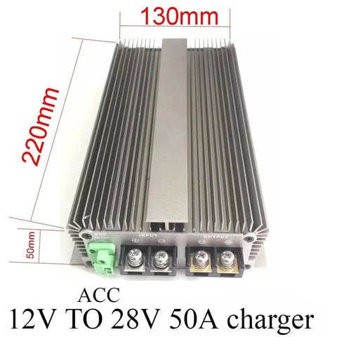 Heavy Duty 12V To 28V Dc Dc Boost Converter Module, 220mm x 130mm x 50mm, designed for fast charging lithium and lead acid batteries.