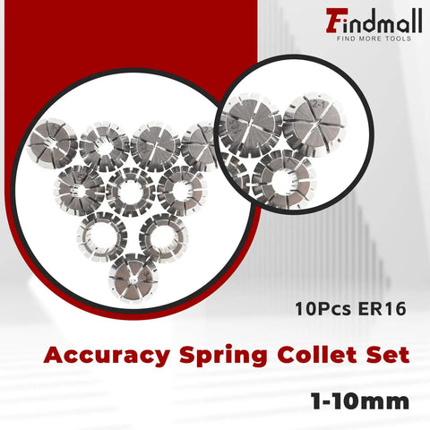 ER16 Spring Collet Set 1 To 10mm For CNC Milling Lathe Tools And Work Holding Engraving Machine High Precision Collets 0.015mm Accuracy