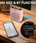 Mini 3W Rechargeable Bluetooth Guitar Amp With Dual Channel Clean And Overdrive For Indoor Practice And Travel shown next to phone
