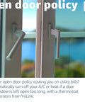 Smart Thermostat For Heat Pumps With Android And iOS App Control From Anywhere No Fuss Setup with door and thermostat visible