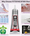 Clear Jewelry Glue For Rhinestones And Craft Projects, Ideal For Fabric, Nails, Wood, Glass, Charms, And Phone Repair, Multipurpose Adhesive, Waterproof And Flexible, 50ml Bottle For DIY Jewelry Making displayed with text about features like fast drying and waterproof.