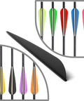 4 Inch Plastic Fletching Vanes For DIY Archery Arrows 50 Pack Black High Durability TPU Vane Set For Quick Smooth Flights