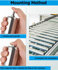 Heavy Duty 2 Inch Stainless Steel Conveyor Rollers With Galvanized Ends For Woodworking Feed Tables 18 Inch Long Five Pack installation guide overview