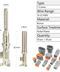 Auto Electrical Pin Connector Kit 440 Pcs Crimp Terminal Pins 1.5 1.8 2.5 2.8mm For 22 to 12 AWG Wire Harness and Connectors