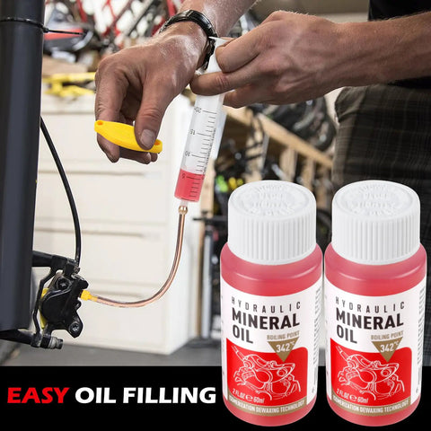High Performance Mineral Oil Brake Fluid For Hydraulic Disc Brakes 2x60ml Pack Universal Fit For Shimano Tektro TRP And Other Major Systems Ready For Quick Clean Bleeds