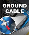 8 Gauge Car Amplifier Wiring Kit ground cable installation in vehicle engine bay