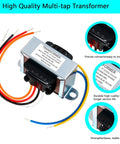 24V 40VA HVAC Control Transformer With Multi Tap Isolation Primary 120 208 240V Secondary 24V Foot Mount Replacement