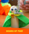 Felt and pipe cleaner figure from DIY Arts And Crafts Starter Kit Mega Box With Pounds Of Craft Supplies For Kids Ages Four Through Twelve.