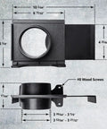 4 Inch Wall Mount Blast Gate With Bracket For Dust Collection System Direct Air To Specific Machines In Your Shop And Prevent Air Bypass Durable Wall Mounted Dust Collector Accessory 1 Pack with dimensions