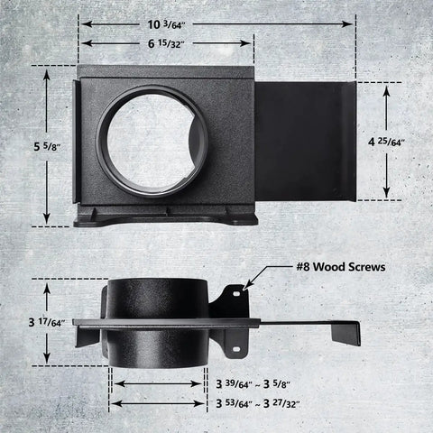 4 Inch Wall Mount Blast Gate With Bracket For Dust Collection System Direct Air To Specific Machines In Your Shop And Prevent Air Bypass Durable Wall Mounted Dust Collector Accessory 1 Pack with dimensions