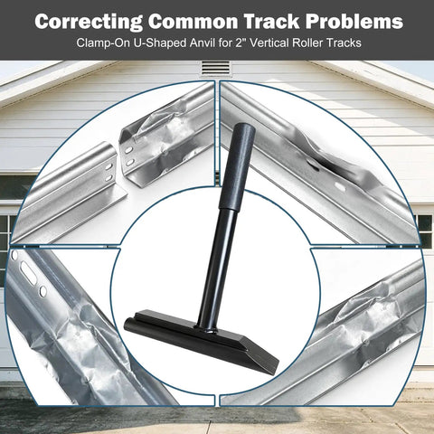 Hella Heavy Duty Garage Door Vertical Track Repair Tool Set For 2 Inch Roller Systems Slick Anvil Action Gets The Job Done Quick Zero Stress Keeps Big Doors Moving Flawless For Your Next Fixer Upper