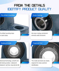4 Pack Self Aligning Pillow Block Bearings With Three Quarter Inch Bore Mounted Pillow Block Units On Cast Iron Base Chrome Bearing