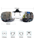 Polarized Clip On Sunglasses With Flip Up Design Silver Mirrored Lenses Unisex Outdoor Glasses For Driving Fishing Sports And Travel