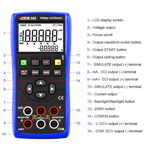 Pro Grade All In One Calibration Tool 04 Plus Multi Function Calibrator For Temperature, Voltage And Current Source with LCD display