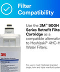 3M 900H Series Retrofit Filter Cartridge, NSF Certified,  compatible with Hoshizaki systems for water filtration.