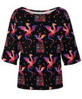 Women's Loose Boat Neck Short Sleeve T Shirt Casual Comfortable Lightweight Top For Work Travel Dragon Lover Tee