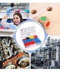 Ultimate 350 Pcs Silicone Rubber Tapered Plug Kit With 8 Various Sizes From 1/16 Inch To 5/8 Inch For Lab And Industrial Use Heat Resistant Stoppers That Won't Crack Shrink Or Break Under Pressure, silicone plugs in tray