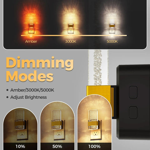 Plug In Night Lights 4 Pack With Dusk To Dawn Sensor Kid Friendly 8 Color RGB LED Color Changing Night Light dimming modes