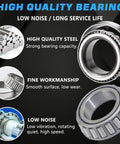 High quality bearing components from Two Piece 1 Inch Trailer Hub Bearings Kit With L44643 L44610 Bearings, steel detail