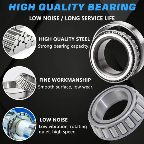 High quality bearing components from Two Piece 1 Inch Trailer Hub Bearings Kit With L44643 L44610 Bearings, steel detail