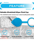 Image of Blue Windshield Washer Fluid Cap Replacement 38513 SC4 672 Fits Acura ILX Honda Civic Hybrid Accord