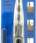 Eleven Sixty Fourth Inch Tungsten Carbide Tipped Countersink Drill Bit For Wood With Wide Flute For Easy Chip Flow Workhorse Tapered Bit And One Quarter Inch Hex Shank Quick Change in packaging