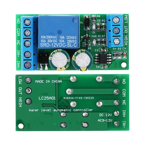 No Fuss Plug And Play Water Level Controller Module 12V DC AC Auto And Manual Mode with Liquid Level Sensor and Relay Switch