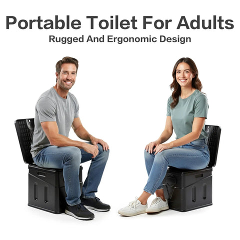 Compact Foldable Portable Camping Toilet With Heavy Duty Storage Bag Hassle Free Setup Built Tough For Road Trips Hiking Beach Campouts Rv Stops And Tailgating