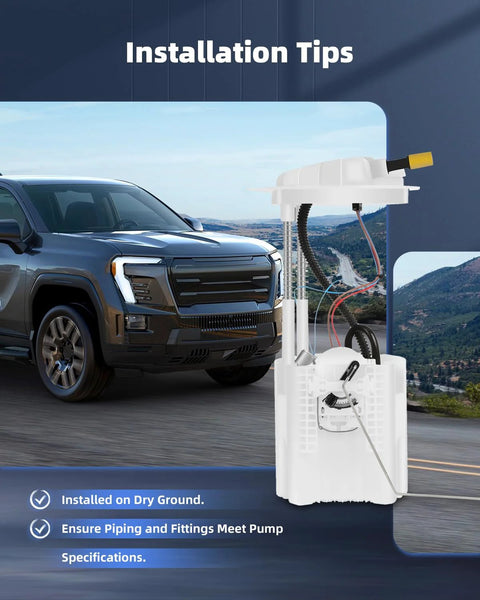 Fuel Pump Replacement E7219M for Dodge Nitro and Jeep Liberty installation guide infographic