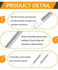 Two Pack Four Inch Double Hook Tension Extension Spring Forged From Superior Heavy Duty Spring Steel Built Tough For Top Shelf Durability And A No Sweat Install On Every Job, highlighting tensile strength and durability.