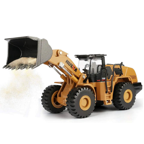 1/50 Scale Diecast Four Wheel Loader Toy Metal Construction Equipment Bulldozer Model For Kids with realistic details