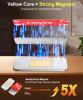 Six Sets Ultra Strong Magnetic Cabinet Door Catches No Drill Easy To Install Invisible Ultra Thin Magnets displayed on a table