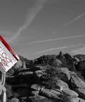 Pocket Climbing Knots Guide For Enthusiasts card with carabiners against a rocky mountain backdrop