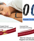 Adjustable Anti Static Wrist Strap 2 Pack For Men And Women, ESD Wristband in black and blue promoting circulation by releasing negative ions.
