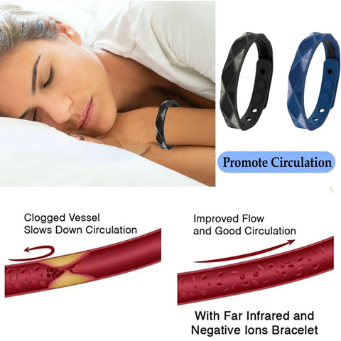 Adjustable Anti Static Wrist Strap 2 Pack For Men And Women, ESD Wristband in black and blue promoting circulation by releasing negative ions.