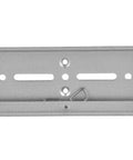 Front view of Din Rail Fixed Clamp Clip For 35mm Relay Mounting Beefy Aluminum Alloy Bracket With Secure Top And Bottom Grip Silver