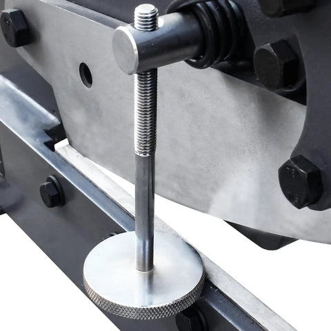 Manual Metal Shear HS12 12 Inch Throatless Cutter Heavy Duty For Sheet Metal Plate Steel And Round Bar Portable Workbench Mounted Tool For Clean Easy Cuts And High Precision In Metalworking Shops