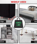 Dexmary Heavy Duty 1400 Lbs Furniture Dolly With 360 Swivel Wheels Movers Cart Featuring Five Rubber Casters For Transporting Fridge, Bed, Cabinet, Table.