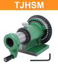 Precision Spin Indexing Fixture With 5C Collet Lathe Mount, green jig with dial for accurate metalworking and smooth operation.