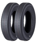 Heavy Duty Trailer Tire Set With 6PR Load Range C 12 Inch All Weather Tires For Utility Boat And Camper Trailers 2 Pack 5.30-12