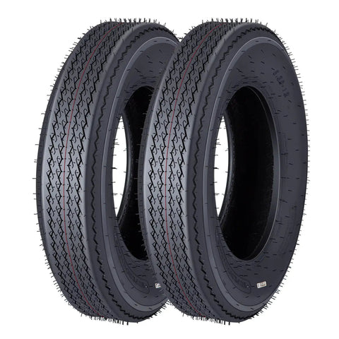 Heavy Duty Trailer Tire Set With 6PR Load Range C 12 Inch All Weather Tires For Utility Boat And Camper Trailers 2 Pack 5.30-12