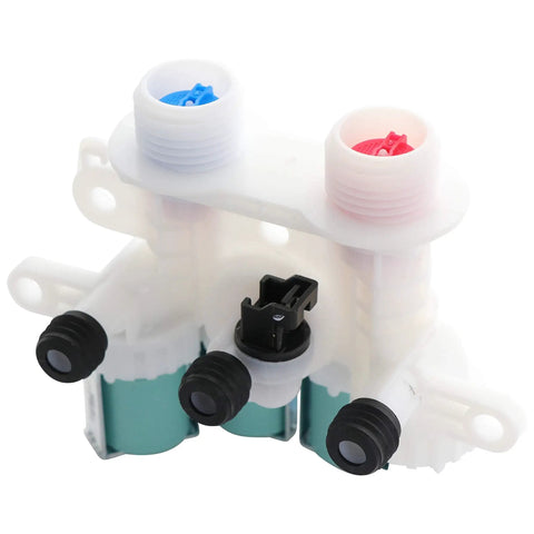 Upgraded Water Inlet Valve Replacement Compatible With Whirlpool Kenmore Maytag Washers Replaces W11096268 W11220230 shown in white